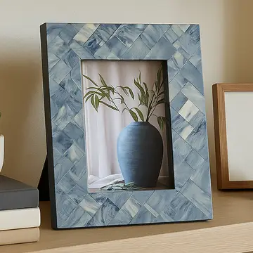 Coastal Blue & Ivory Picture Frame