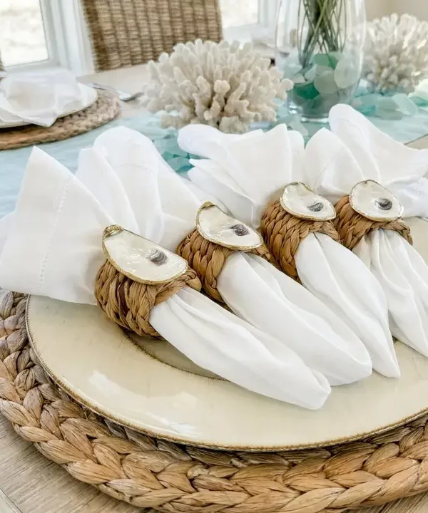 Oyster Shell Napkin Rings
