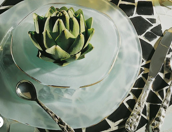 Annieglass Shells Buffet Plate