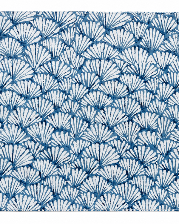 Seashell Placemats, Blue and White, Set of 6